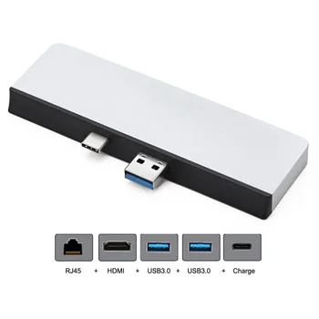 

Type-C USB-C to HDMI & Dual USB3.0 OTG & RJ45 Gigabit Ethernet & Power Adapter for Surface Pro 7