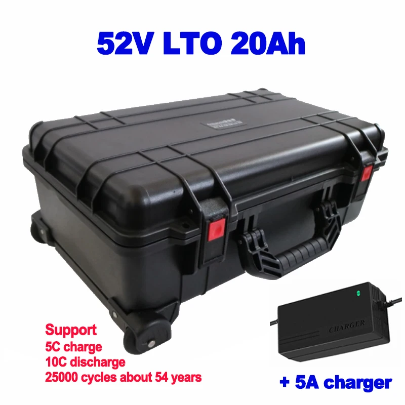 Waterproof52V20ah22S2PLTOLithiumtitanatebatterypackforthrustpropellerforkliftups