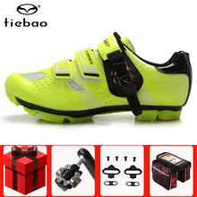Tiebao велосипедная обувь с добавлением SPD педалей Набор шипов sapatilha ciclismo mtb горный велосипед велосипедные кроссовки велосипедные самофиксирующиеся ботинки