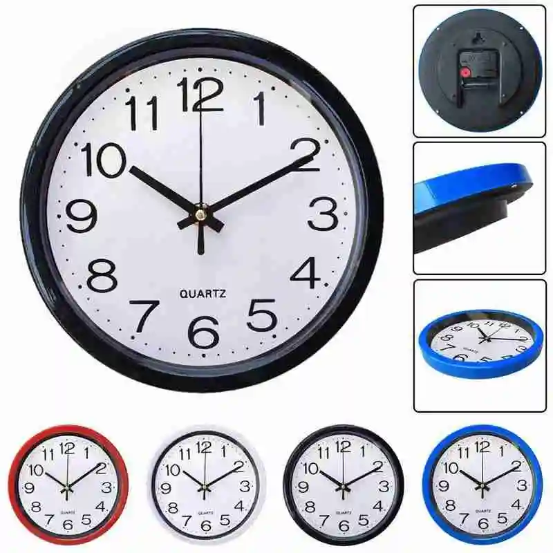 large clock Fashion Simplicity Round Wall Clock Quartz Silent Sweep Movement Home Bedroom Kitchen Office Decor Clocks Fits For Living Room Wall Clocks discount