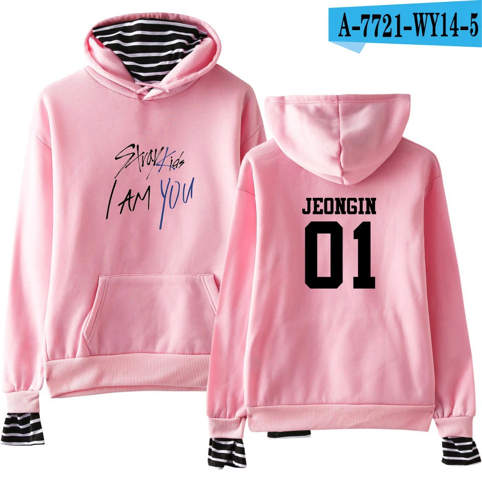 pink Frdun/модные теплые толстовки с капюшоном для детей «I Am You fans», толстовки с длинными рукавами для поклонников, одежда для мужчин и женщин - Цвет: pink