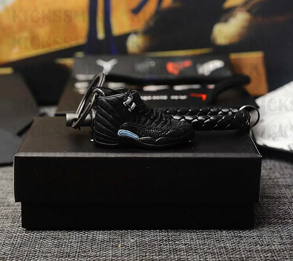 Дропшиппинг индивидуальность DIY Air Jordan Generation AIR JORDAN12 стерео 3D мини-кроссовки фигурный брелок для подарка - Цвет: a shoe w rope