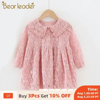 

Bear Leader 2020 Autumn New Kids Flowers Lace Princess Dress Girls Party Elegant Costume 1-6 Years Children Casual Cute Vestidos