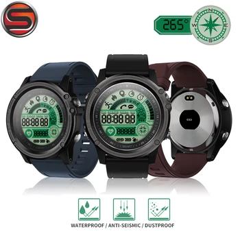 

S28 Sport IP68 Waterproof Stopwatch Smart Watch Bluetooth 4.0 Compass Remote Control Call SMS Reminder Heart Rate Smartwatch