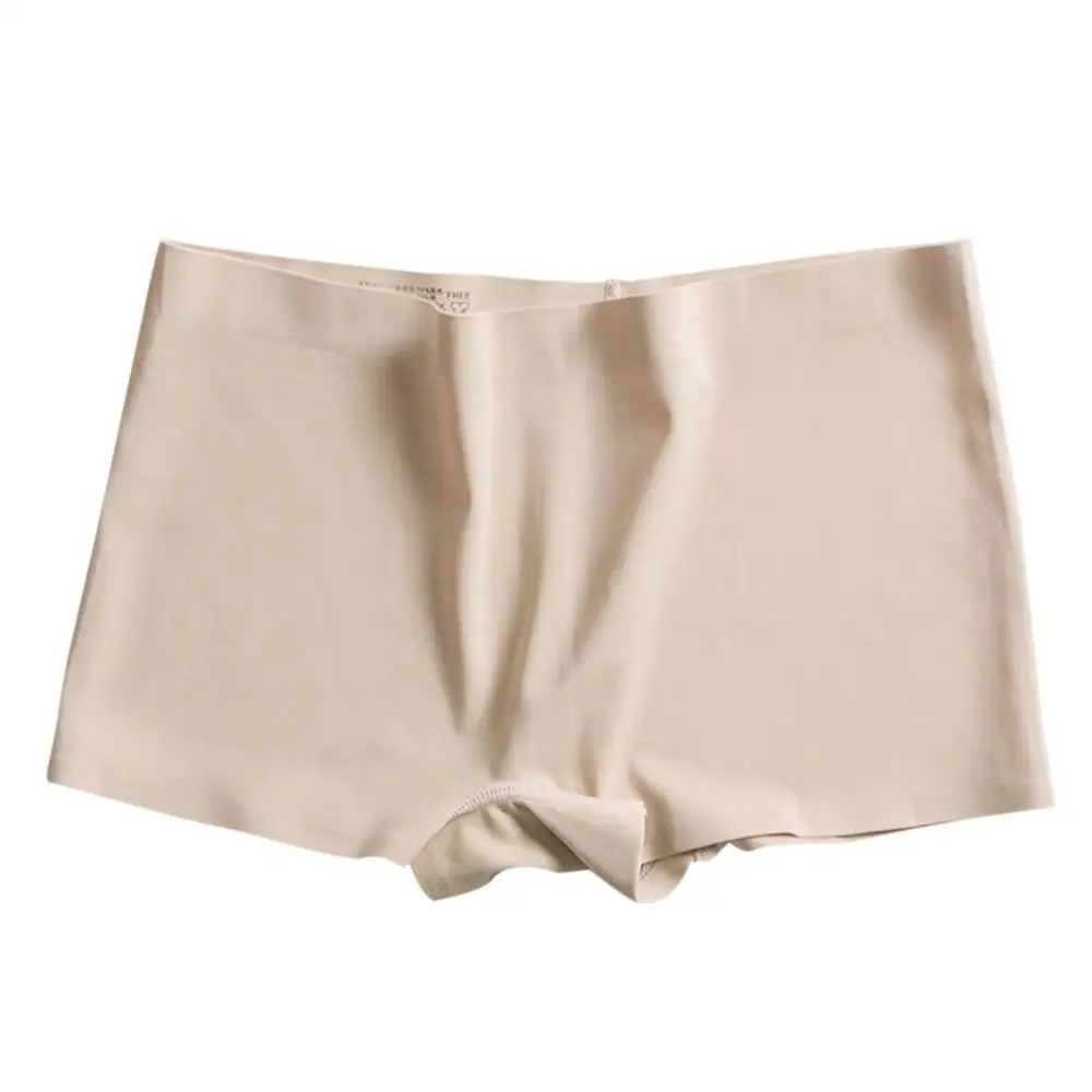 

2019 Tights Short Safety Pants For Women Ice Silk Seamless Cotton Plus Size Ladies Sexy Safe Underwear Boyshort Underpants