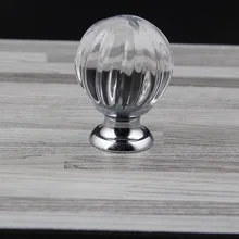 Производители оптом Кристальные ручки для шкафов ящик с ручками ручка тыквенный мяч ручка 30 мм прозрачный