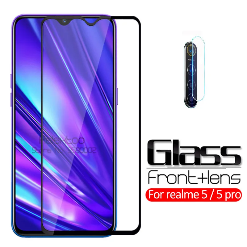

2-in-1 camera protective glass for oppo realme 5 pro screen protector real me pro 5 5pro realme5 tempered glass lens Film cover
