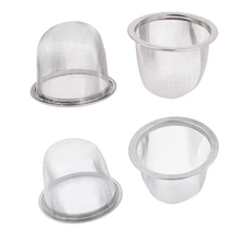 Practical 5 Pcs Tea Strainer: 3 Pcs Stainless Steel Mesh Brewing Unit Tea Leaves Strainer 70 Mm Diameter& 2 Pcs 60Mm Diameter