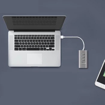 

D USB 2.0 Hub to 3 Port USB 2.0 Hub + Headphone + Mic Ports Multi-Function Concentrator Sound Card Multi Ports Splitter