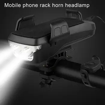 

Multifunction 4 IN 1 Bike Light 400 Lumens Bike Flashlight Bike Horn Phone Holder Power Bank Bicycle Front Light