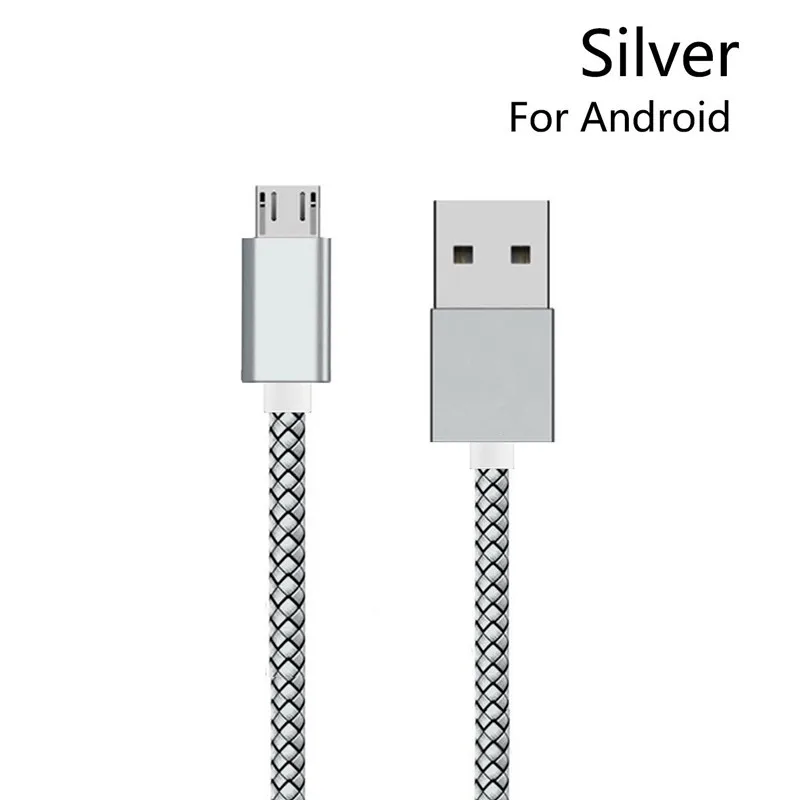 Серебристый Usb type C кабель USB C кабель передачи данных для быстрой зарядки для samsung Galaxy Note 10 A50 мобильный телефон зарядное устройство кабель для Vivo NEX/NEX S - Цвет: Серебристый