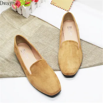 

Large size 41-44 small size 31-32 retro square head comfortable work single shoes female black flat shoes candy color flat shoes