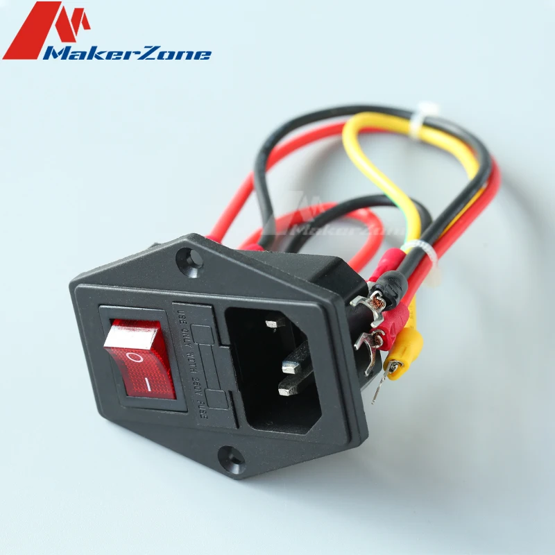 

Выключатель питания переменного тока, 15 А, 250 В, 3 контакта, с красным тройным клавишным переключателем, медные Ножки штатива с предохранителем для 3D-принтера