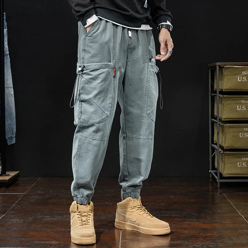 

Autumn Casual Trousers Cotton Loose Baggy Sweatpants for Men Plus Size Fat Man Halun Cargo Pants