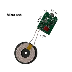 Fast Charging Wireless Charger with USB - C and Coil (15W Transmitter)