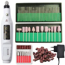 Maquina eléctrica profesional de manicura, juego de brocas para uñas, cortadores para manicura, Lima para uñas, removedor de Gel, equipo de pulido de 20000RPM(China)