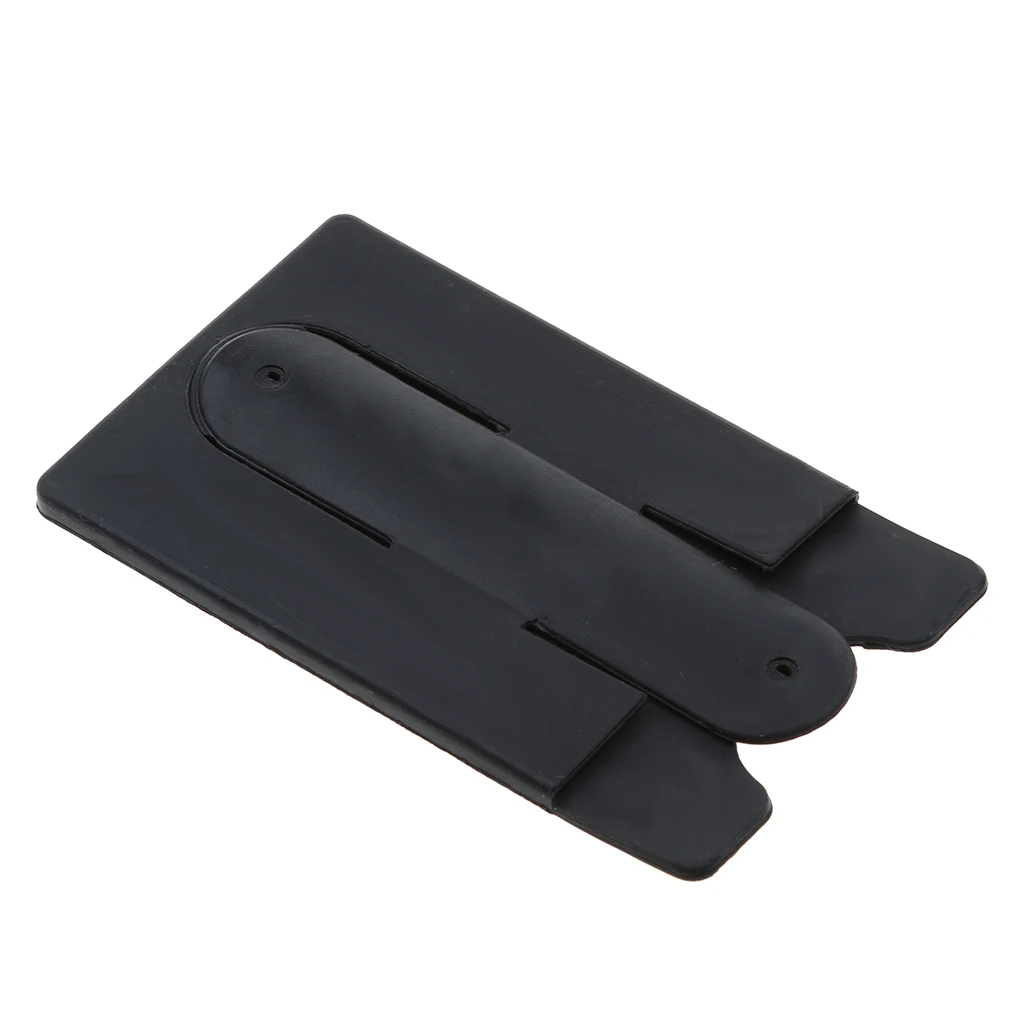 Silicone Adhesive Cell Phone Back Cover Credit Card Pouch Holder Stand
