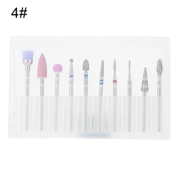 

10Pcs Alloy Ceramic Nail Drill Bit Electric Milling Cutter for Manicure Pedicure Nail Machine Accessoires Nail Art Tool Polish