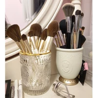 Cosmetic Brush Storage Box Noble Relief Portrait Tube Makeup Beauty Storage Bucket Makeup Tube Desktop Storage Box Pen Holder 2