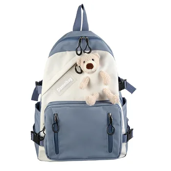

Cute Girls School Bags Bear Pattern Women's Backpack Waterproof Nylon Schoolbag High Capacity Laptop Backpack Casual Travel Bag