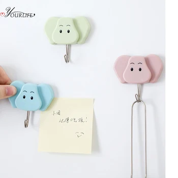 

OYOURLIFE Cute Cartoon Elephant Magnet Hook Removable Decorative Refrigerator Message Magnet Fridge Sticker Magnetic Key Holder