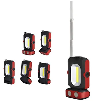 

Wasafire 5pcs/lot COB LED Flashlight Work Light Inspection Lamp Hand Torch With Telescopic Magnetic Rod For Camping Tent Lantern