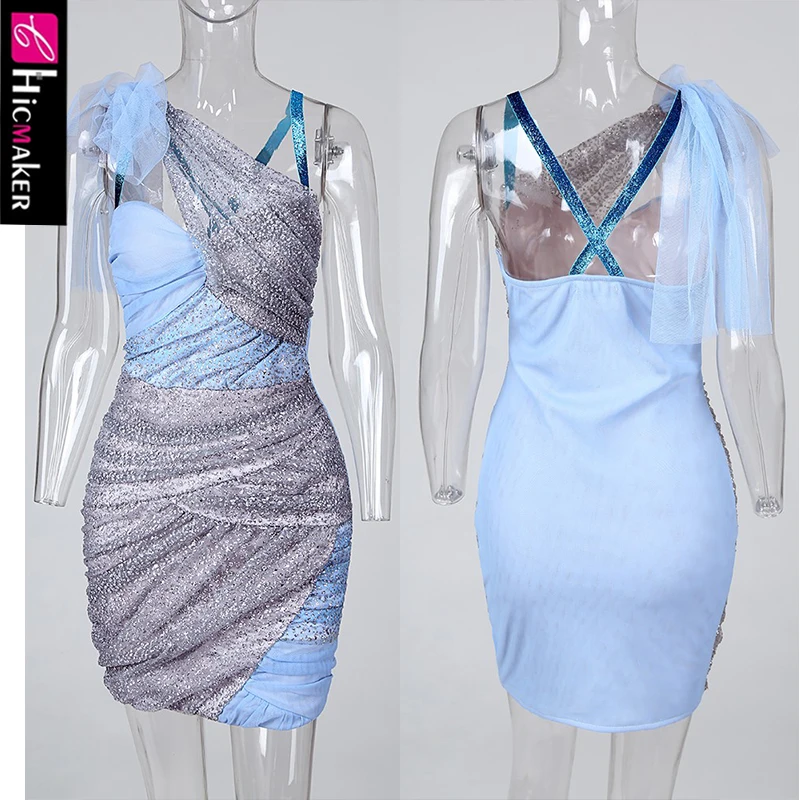 Женское асимметричное Сетчатое мини-платье в стиле пэчворк, элегантные шикарные летние Коктейльные блестящие вечерние платья