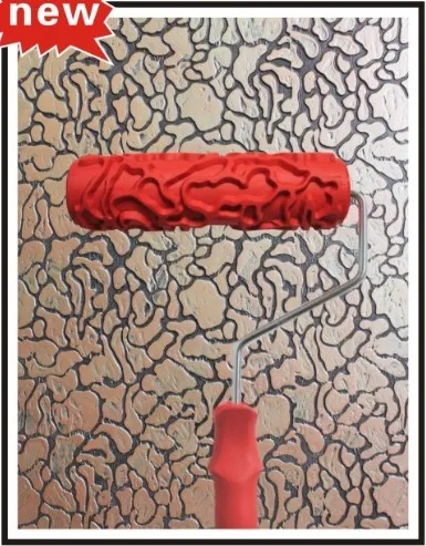 

7" Coconut Pattern Rubber Roller Embossed Texture Pattern Paint Roller Home Decoration Paint Brush Background Wall Tool 7 Inch