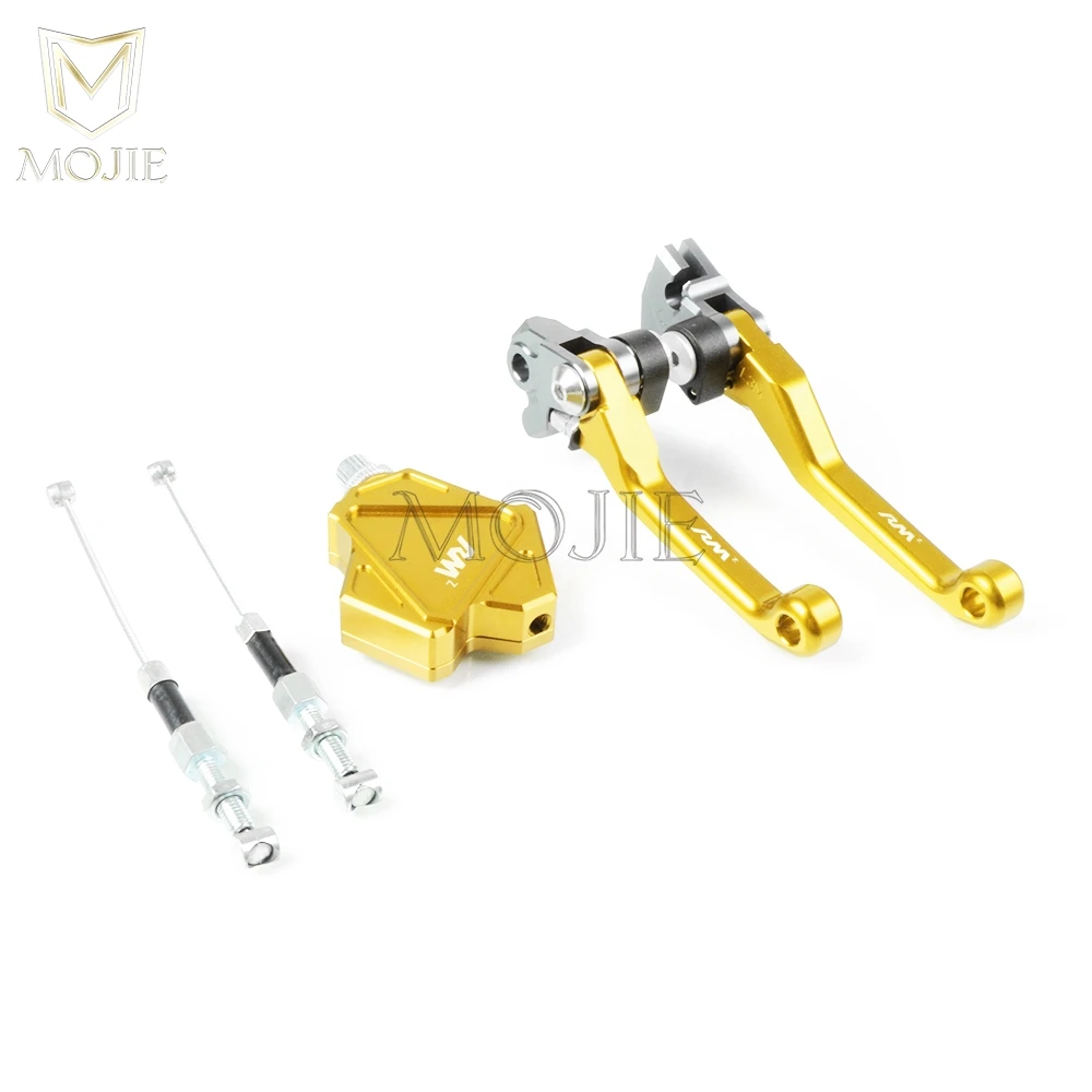 Для SUZUKI RMZ250 RMZ450 РМЗ 250 450 Мотокросс ЧПУ Сводные тормозной трюк рычаг сцепления простая кабельная система для кроссового мотоцикла - Цвет: RMZ250 04 Gold