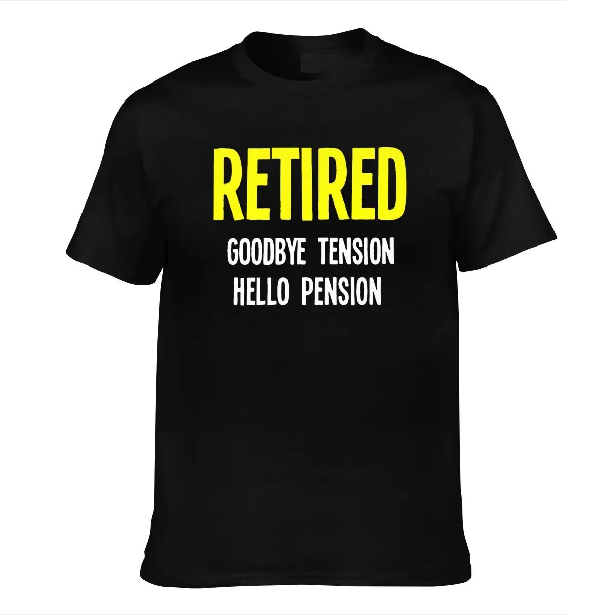 

Tee Shirt Tops Wholesale Tee Goodbye Tension Hello Pension Father Grandad Dad Retirement Retired Gift Leaving 100% Cotton Print