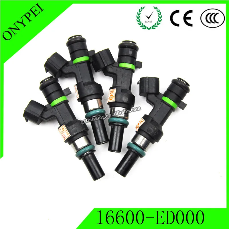 4 шт. OEM 16600-ED000 FBY1160 Топливная форсунка для Nissan Versa 1.6L 2009-2011 16600ED000 FJ1075 4G2173 FIJ0031
