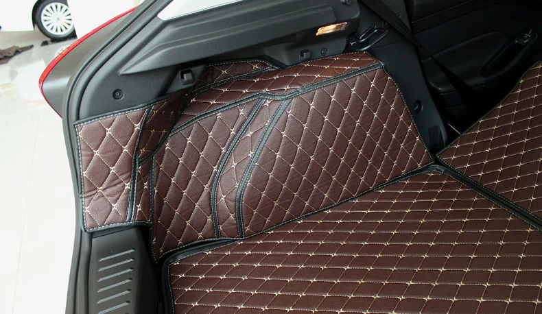 Для ford focus 3 кожаные багажнике автомобиля коврик для багажника 2011 2012 2013 ковер для багажа