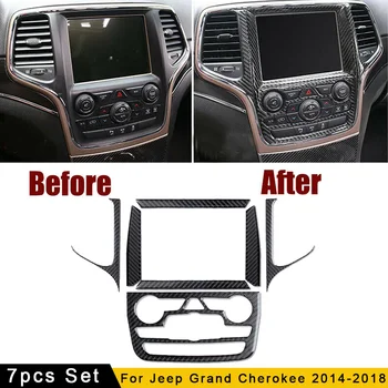 

For Jeep Grand Cherokee 2014-18 Trim Cover Panel Carbon Fiber High-quality Great