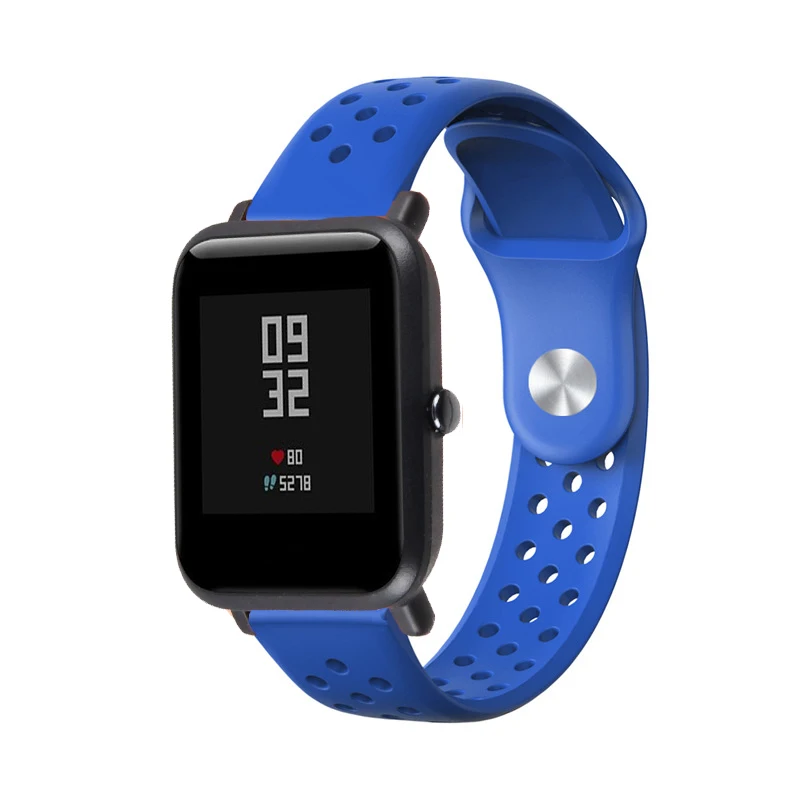 Силиконовый ремешок для Amazfit Bip Замена для Xiaomi Huami Amazfit GTS браслет Huami Amazfit Bip Bit Lite ремешок на запястье 20 мм - Цвет: 7