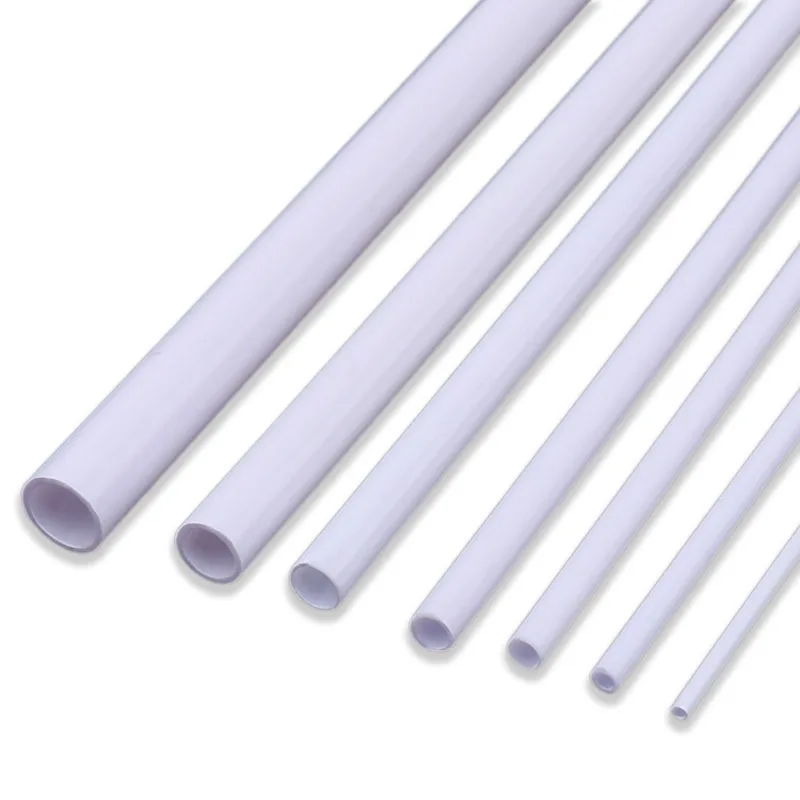 ABS Plastic Tube White Round Hollow Pipe DIY Model Crafts 250mm x 2/2.5/3/4/6/8m 