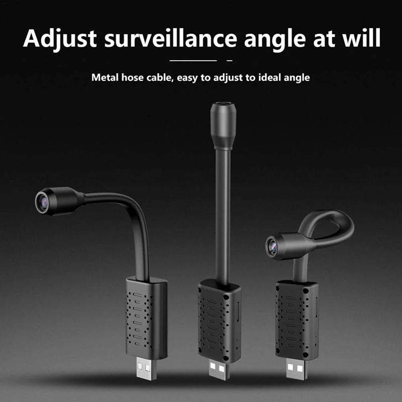

U21 HD Smart Mini Wifi USB Camera Real-Time Surveillance IP Camera AI Human Detection Loop Recording Wide Angle Cam