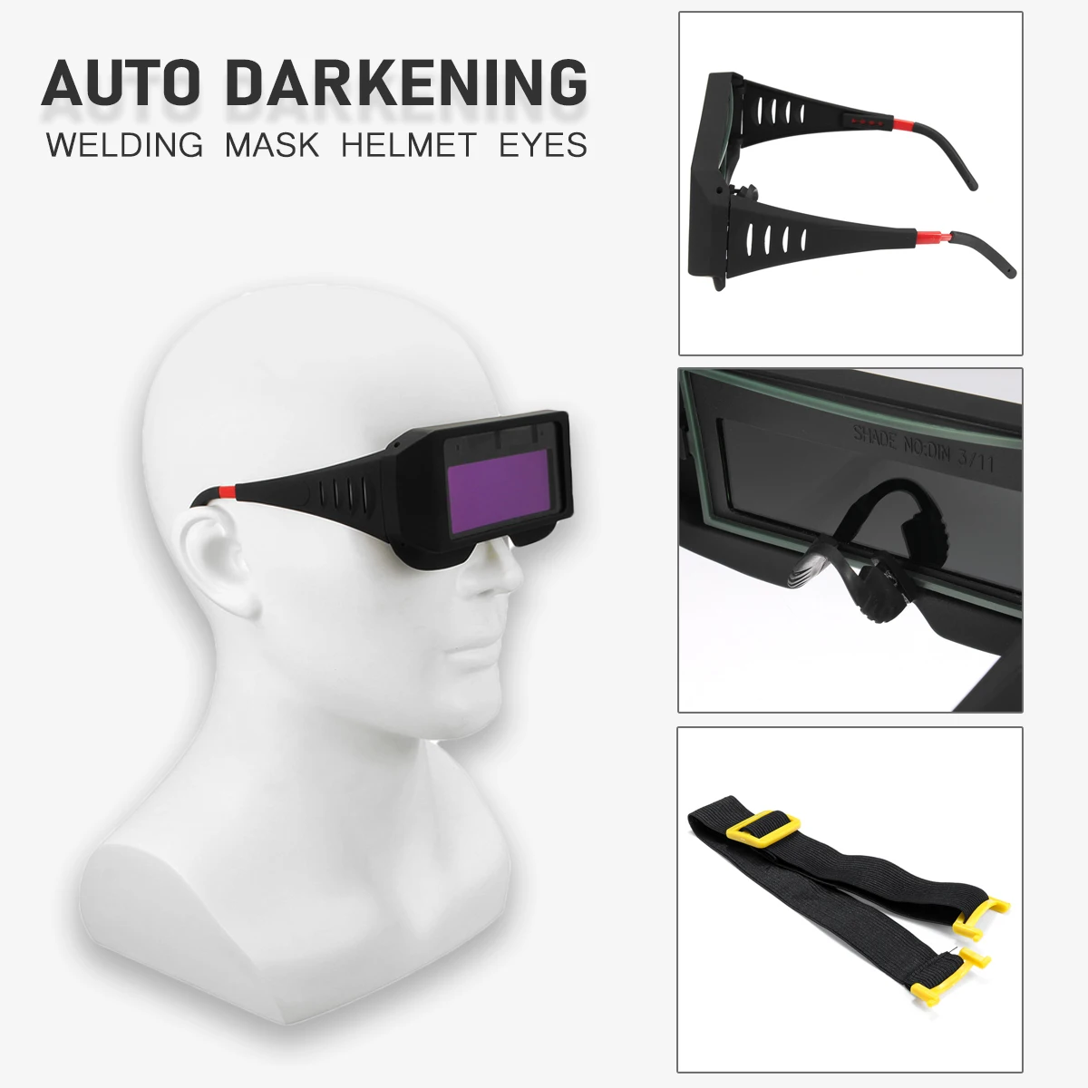 LaBlanc - Lunettes de soudage solaires à assombrissement Automatique, Lunettes de Protection à