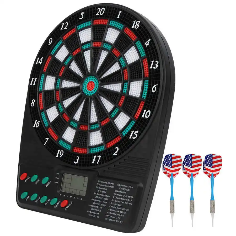 

2020 New Entertainment Party Bar Games Electronic Dartboard Game Set LCD Display Automatic Scoring Dart Plate Scoring Board