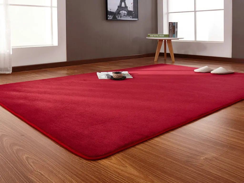 Red 160x200 см короткошерстный коралловый бархатный ковер для гостиной, напольный коврик, коврик для кофейного столика, одеяло для спальни, коврик для кровати, напольный коврик, подушка для двери - Цвет: Red