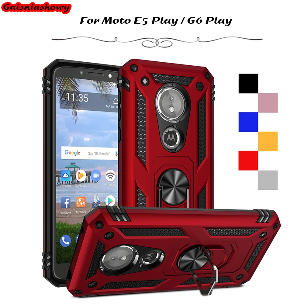 Phone Case For Motorola Moto E5 Play Action Kickstand Magnetic Car Holder Cover G6 Shockproof Armor Coque |
