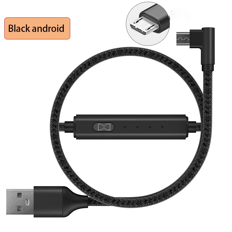 Black android Синхронизация USB кабель Быстрая зарядка для Xiaomi Redmi Note 5 Pro мобильный телефон, Android кабель для передачи данных для samsung S7 микро Зарядка - Цвет: Black android