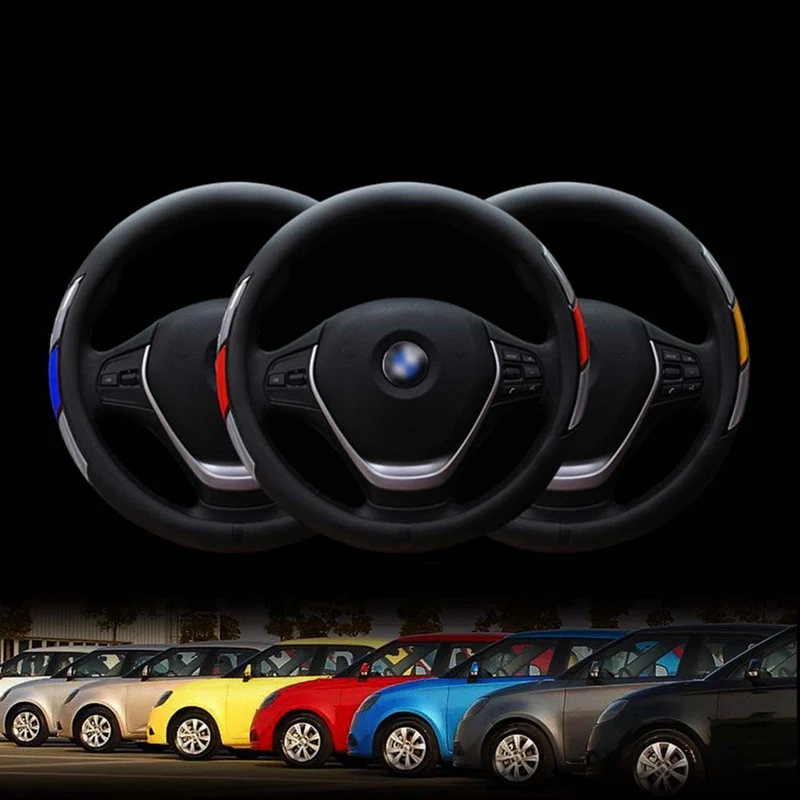 Универсальный автомобильный чехол на руль из искусственной кожи 38 см, автомобильные чехлы на руль, противоскользящие автомобильные аксессуары, автостайлинг