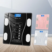 Escalas do corpo do assoalho do banheiro escala sem fio bluetooth inteligente balança de peso digital analisador de composição do corpo bmi