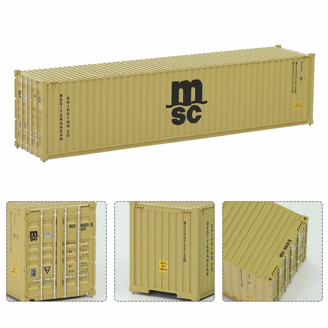 3pcs Same HO Scale 1:87 40ft Shipping Containers 40' Cargo Box Different Road Name C8746 2