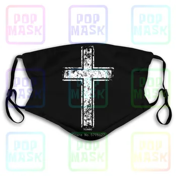 

Distressed Cross - Religion Christian Catholic Washable Reusable Mask with 2Pcs PM2.5 Filters 5 Layers