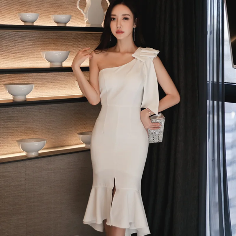 

2019 Summer New Style Korean-style Slim Fit Annual General Meeting Birthday Banquet Nobility Elegant Dignified Glorious Evening