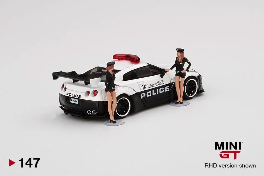 Mini GT 1/64 GTR police car girl 