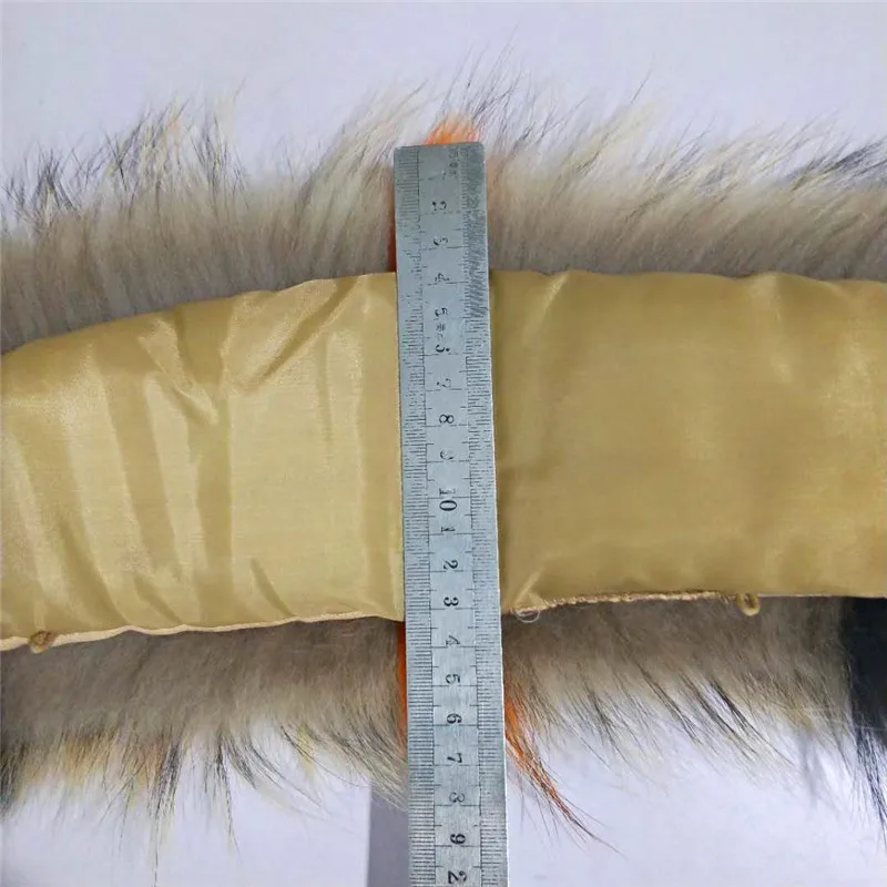 Qearlstar натуральный мех енота воротник супер большой 75*16 см для женщин и мужчин Роскошные шарфы зимнее пальто куртки красочный Декор Zxx235