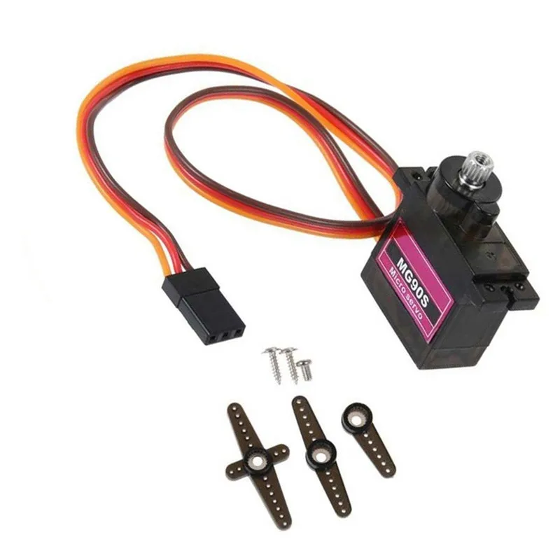 MG90S Micro Metal Gear 9g Servo for RC Plane Helicopter Boat Car 4.8V- 6V Toy airplane accessories #3D09 (5)