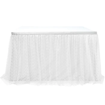 

6ft Wedding Tulle Tutu Table Skirt Party Birthday Festive Baby Shower Decor